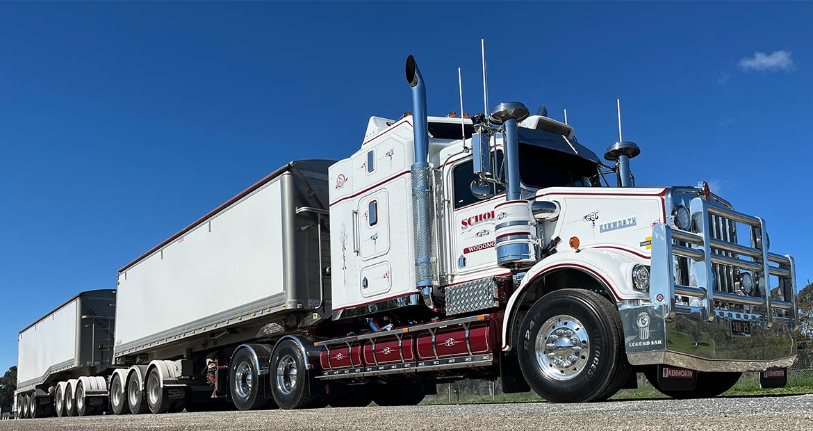 Semi truck parked