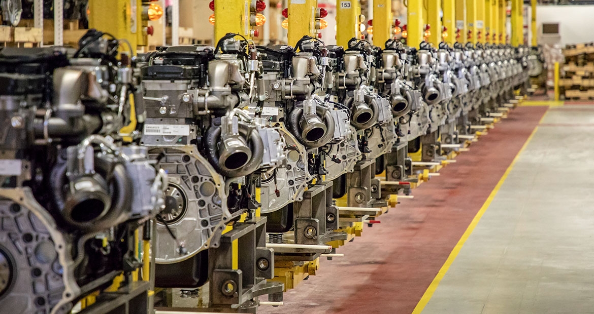 Engines in a line