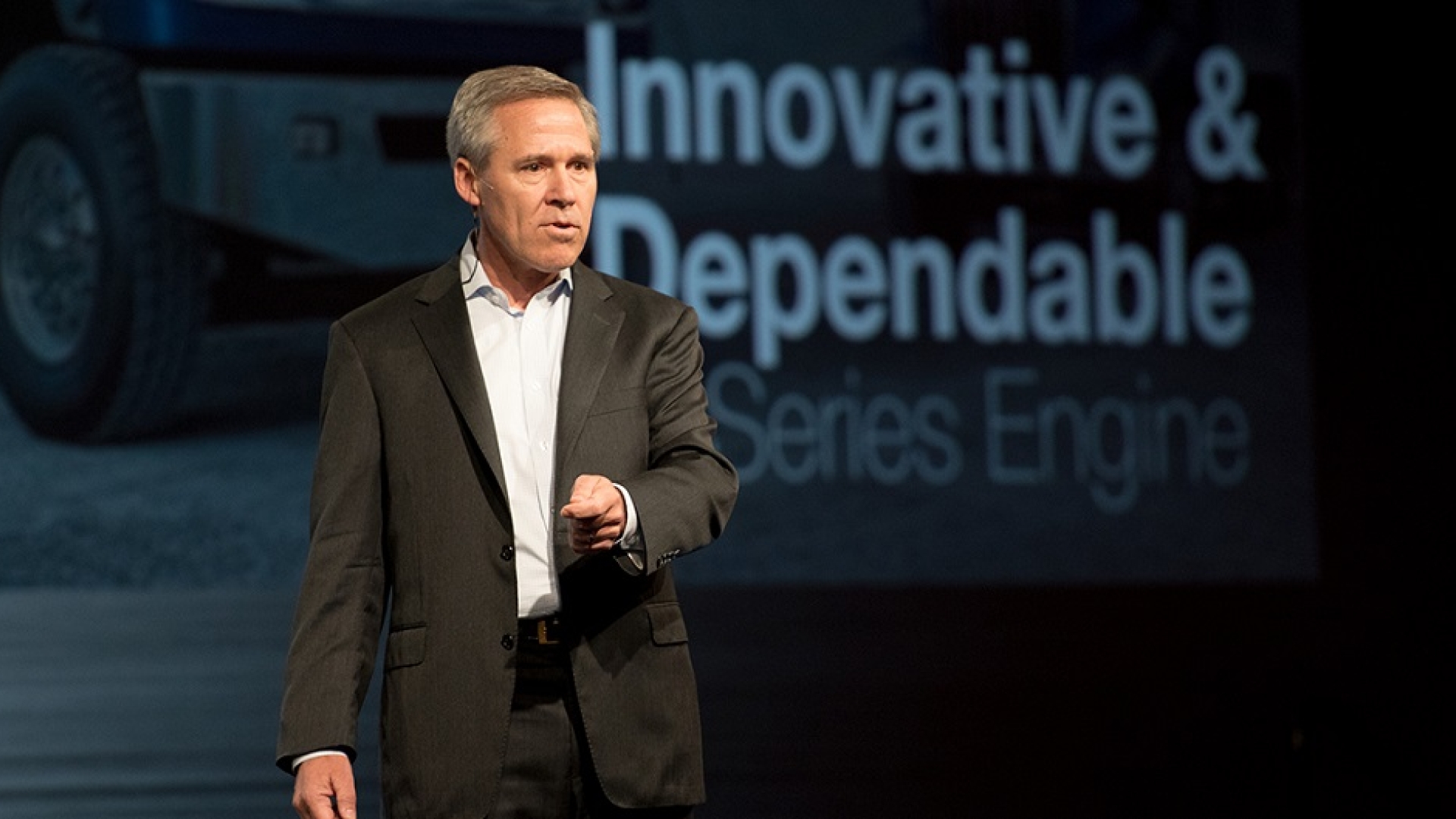 Cummins executive Tony Satterthwaite, shown here at a management conference in 2017, testified today before a House Committee on climate change. Cummins executive Tony Satterthwaite, shown here at a management conference in 2017, testified today before a House Committee on climate change.