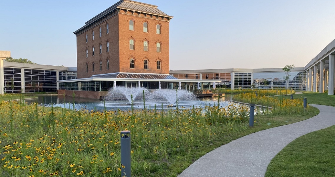 This meadow at Cummins’ Corporate Office Building is part of the company’s move away from water -intensive landscaping.