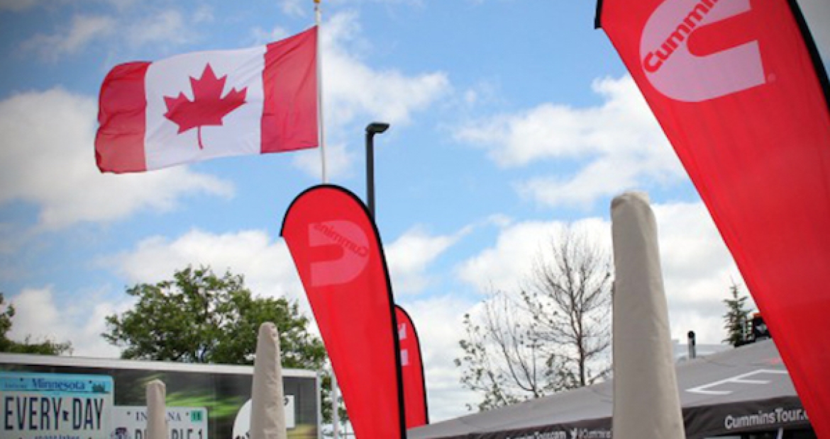 cummins tour flags in canada