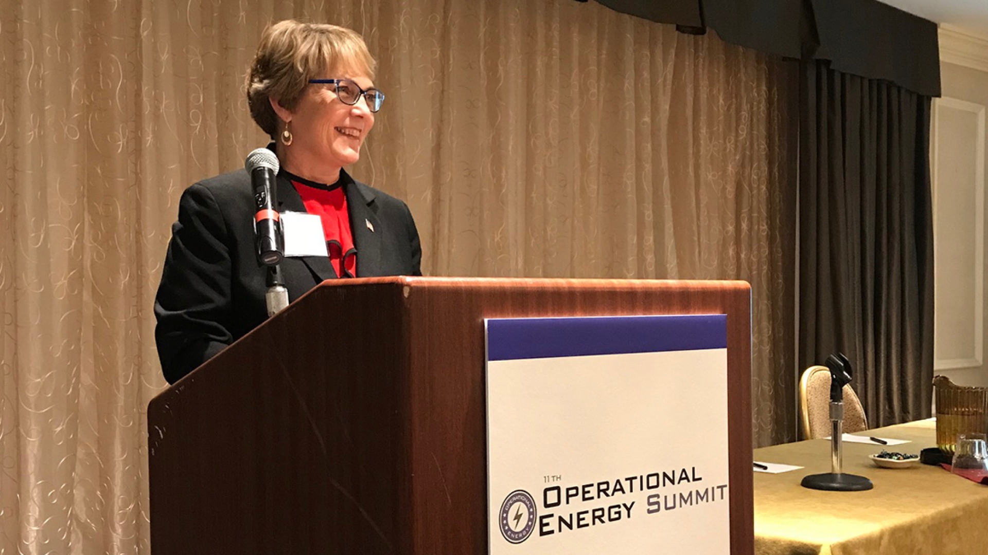 Cummins was an event sponsor and provided two speakers (pictured here is Doreen Swanson) for the 11th annual Operational Energy Summit in Washington, D.C. Cummins was an event sponsor and provided two speakers (pictured here is Doreen Swanson) for the 11th annual Operational Energy Summit in Washington, D.C.