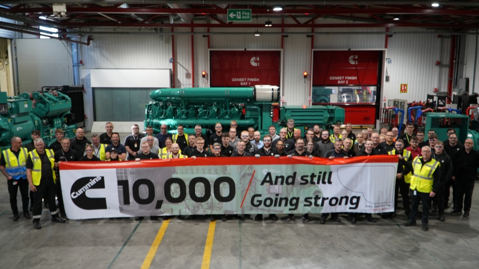 Cummins celebrates major milestone with 10,000th Daventry genset