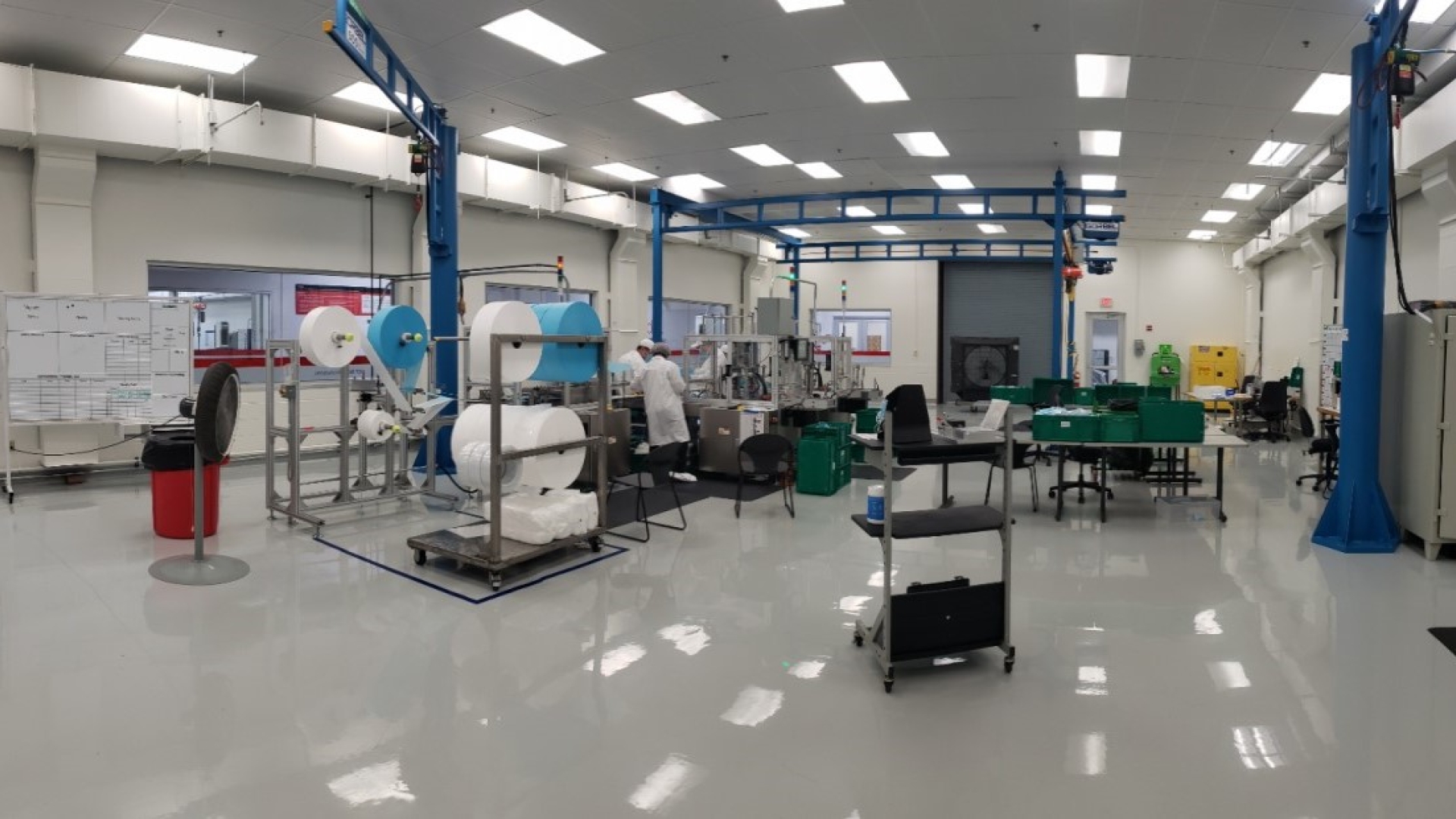 Cummins' mask making operations in Columbus, Indiana (U.S.)