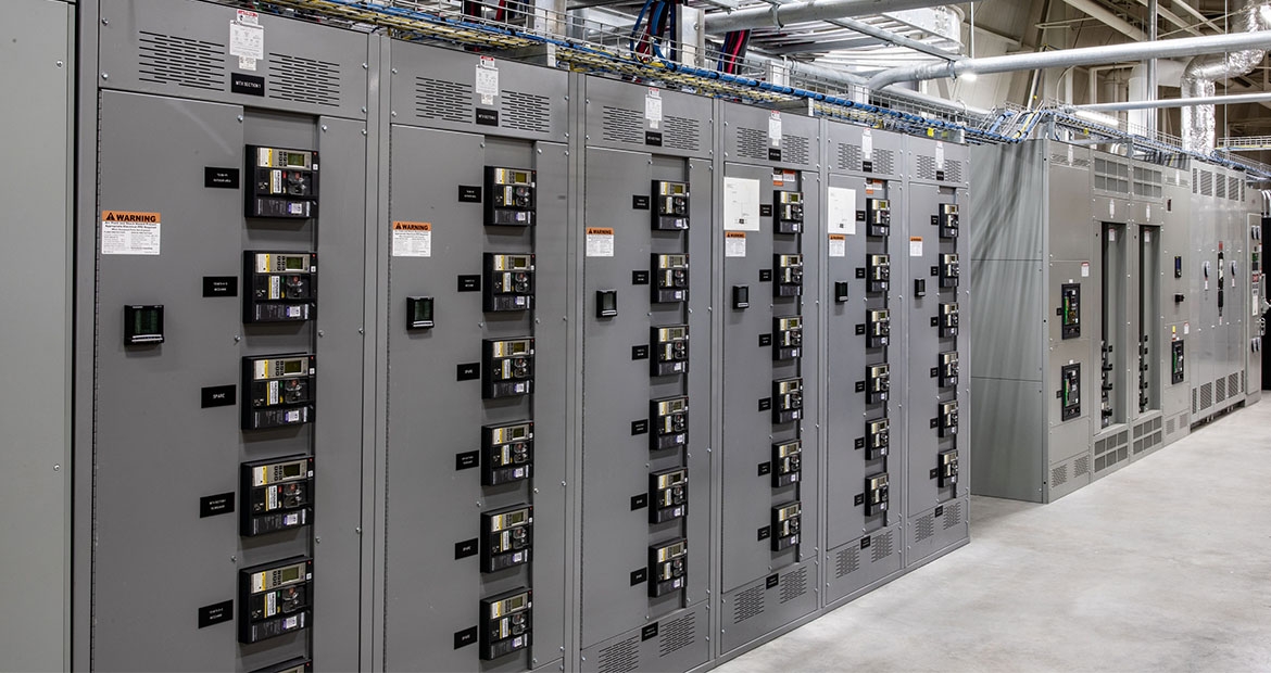 Row of PIC data center stations