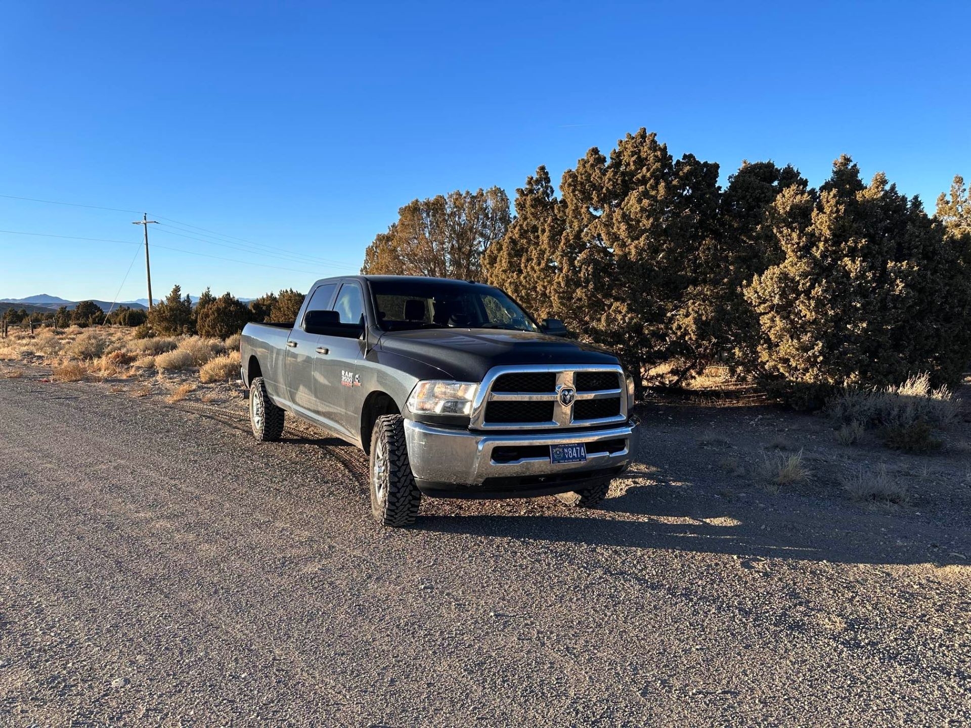 ram truck in desert
