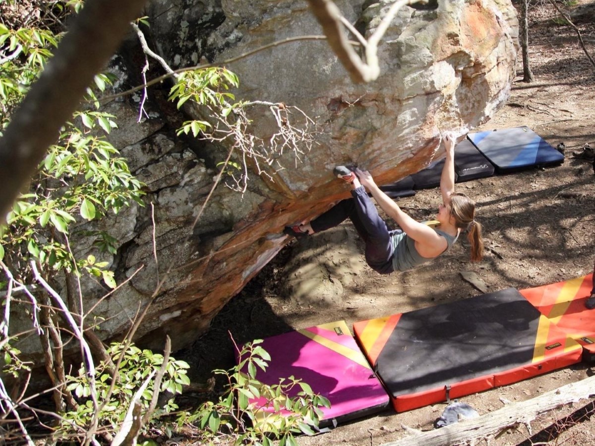 rock climbing outside