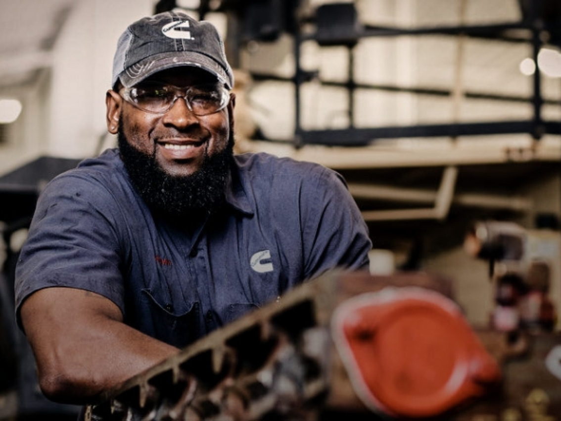 cummins technician working on product