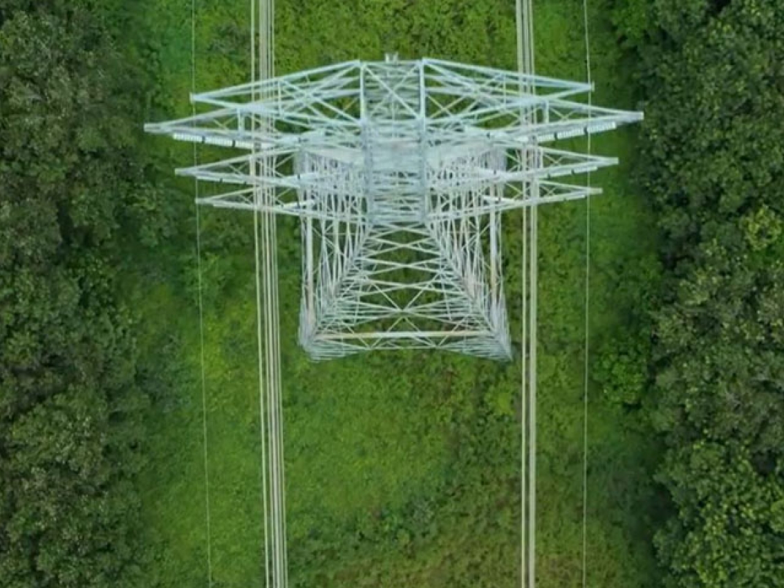 electric tower overhead