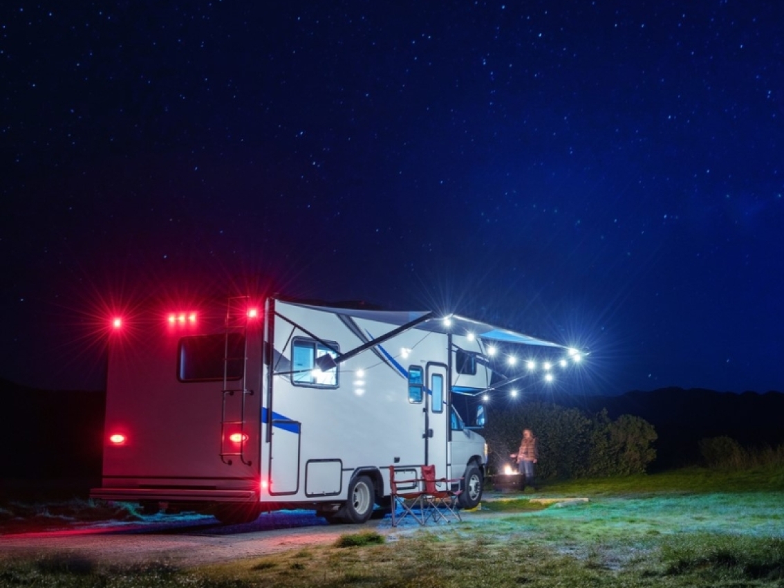 rv camping at night with lights on rv camping at night with lights on