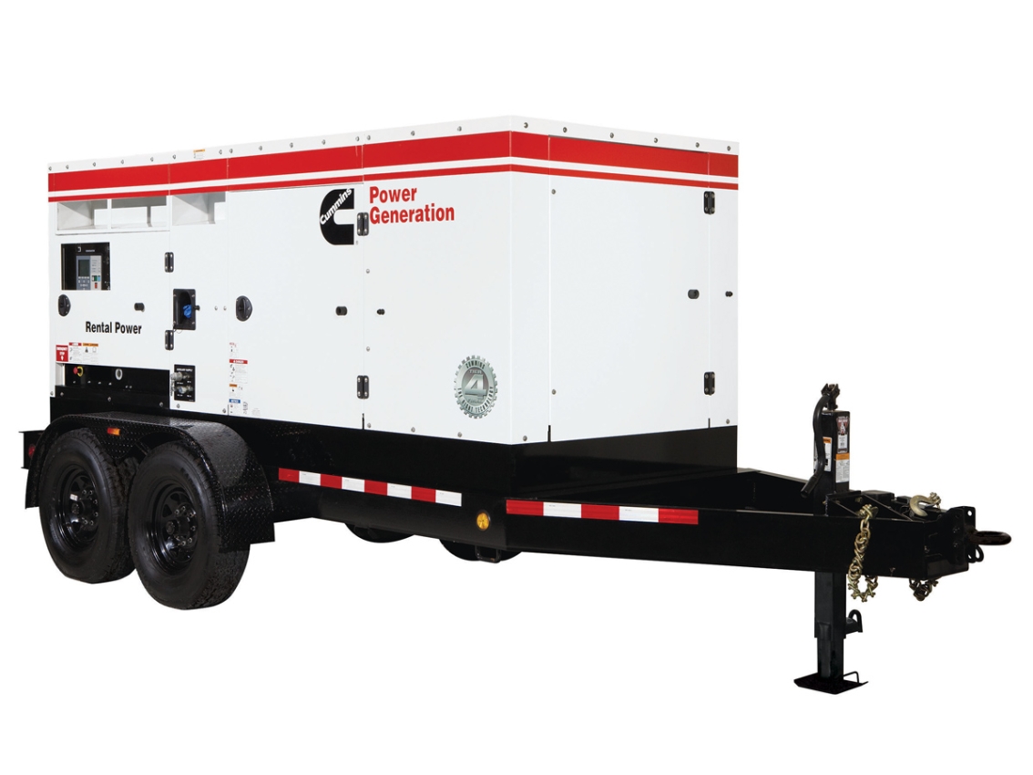 rental generator on trailer