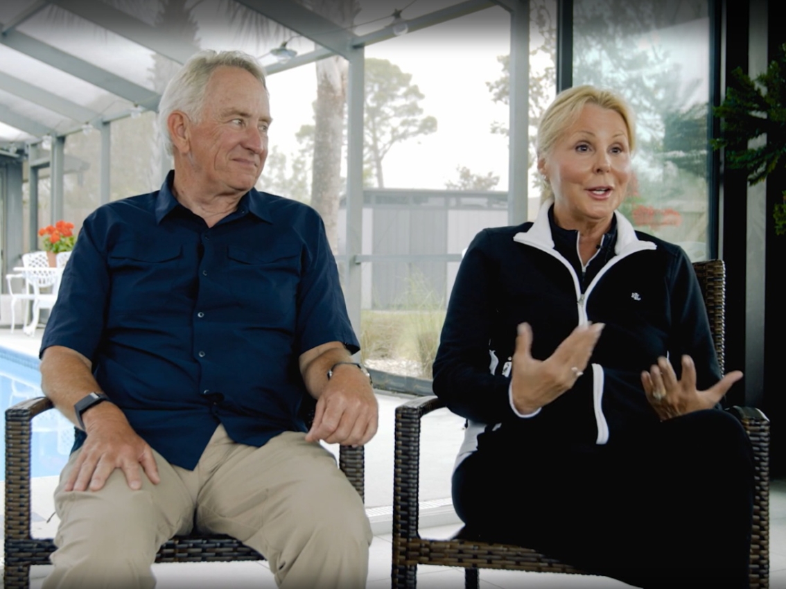 couple talking about cummins home generator