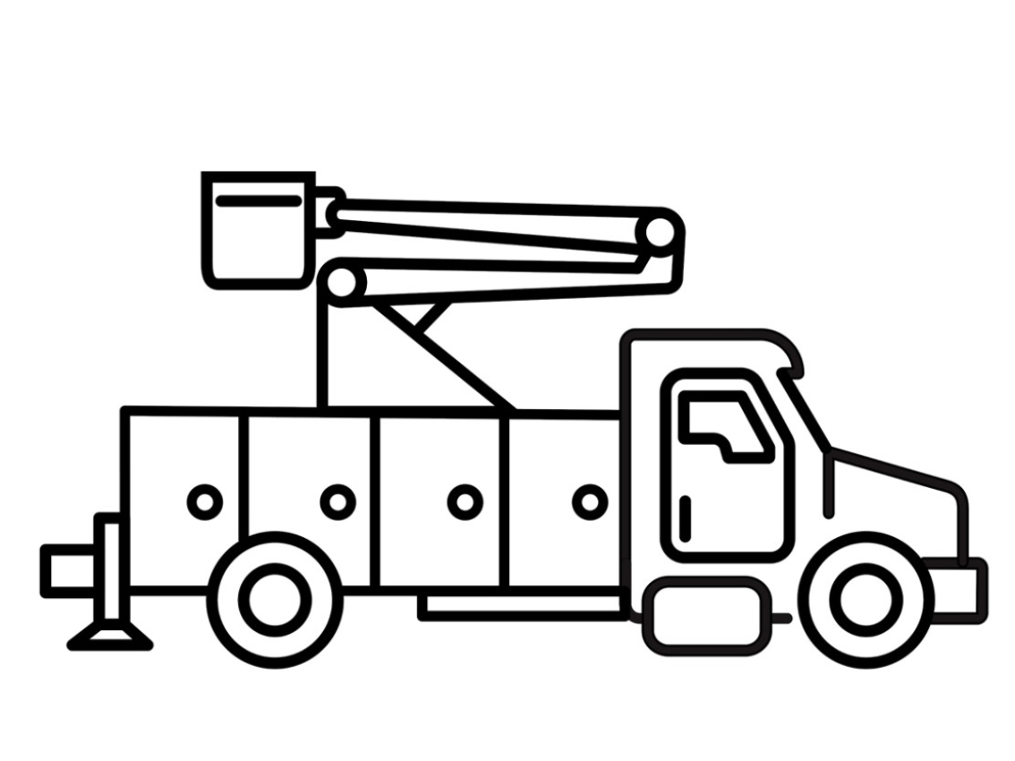 Bodybuilder bucket truck icon