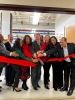 (L to R): Indiana District 92 Representative Greg Porter,  Commissioner Indiana Department of Workforce Development. David Adams, Dean of Arsenal Technical High School, Charonda Woods, IPS Superintendent, Aleesia Johnson, Indianapolis Mayor, Joseph Hogsett, VP Cummins Distribution Business, Tracee Embree, Cummins Advocating for Racial Equity, Jane Beaman, Cummins President and VP of Components Business, Mahesh Narang