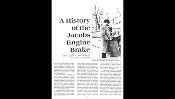 history of the jacobs engine brake