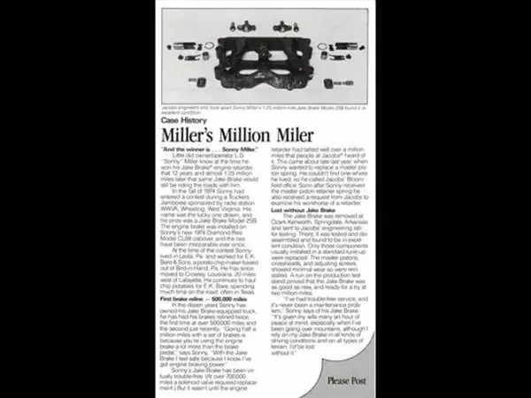 million mile engine brake