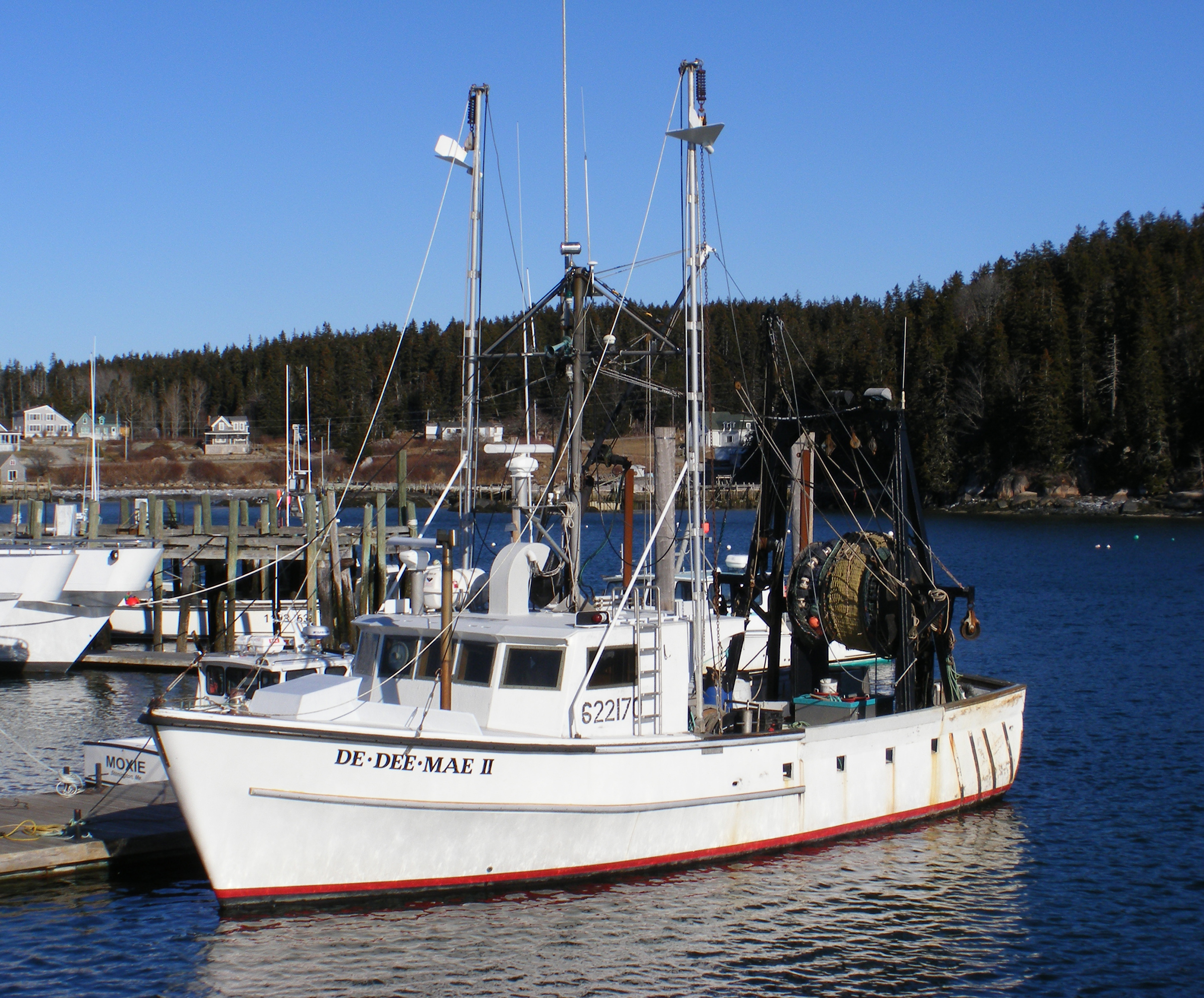 Cummins’ X15 Powered The 52-foot De Dee Mae II fishing boat alongside in Stonington, Maine