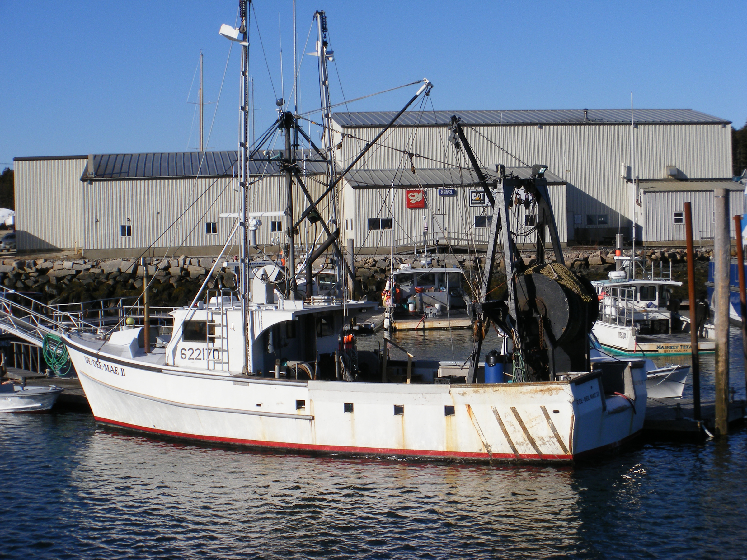 The De Dee Mae II alongside at the Billings Diesel and Marine Services shop