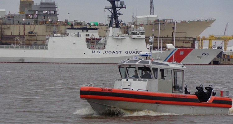 coast guard interceptor boat on water