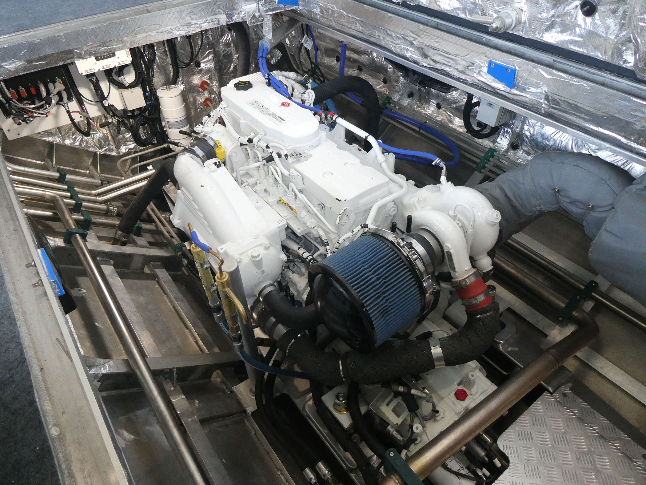 One of the two 184 kW Cummins QSB6.7 main engines