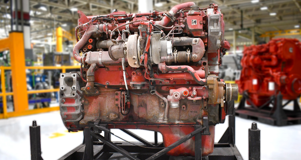 Engine before remanufacturing