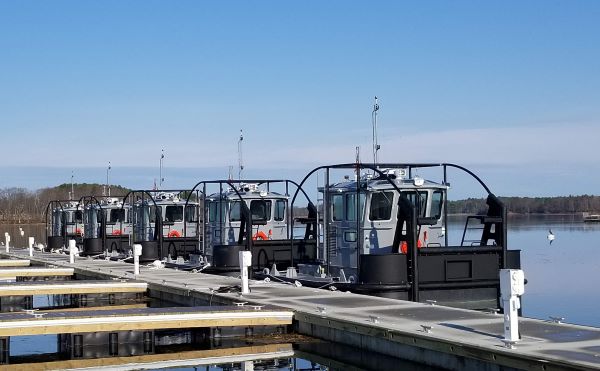 Fleet of Work Boat Docking tugs