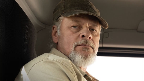 Trucker in the front seat of his truck