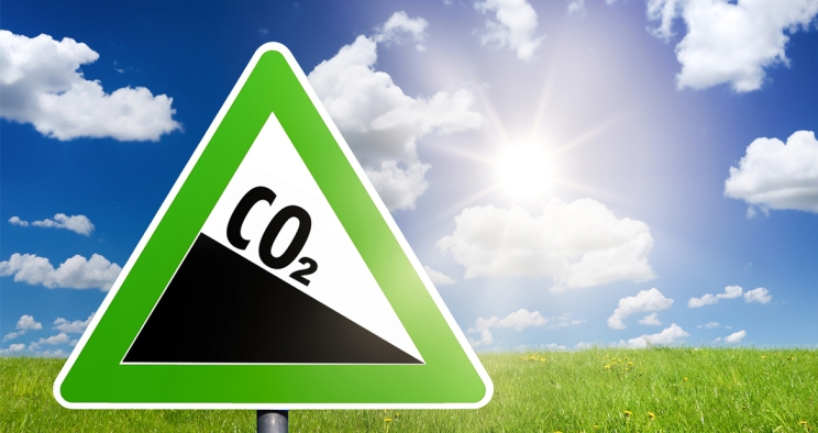 CO2 sign by a field