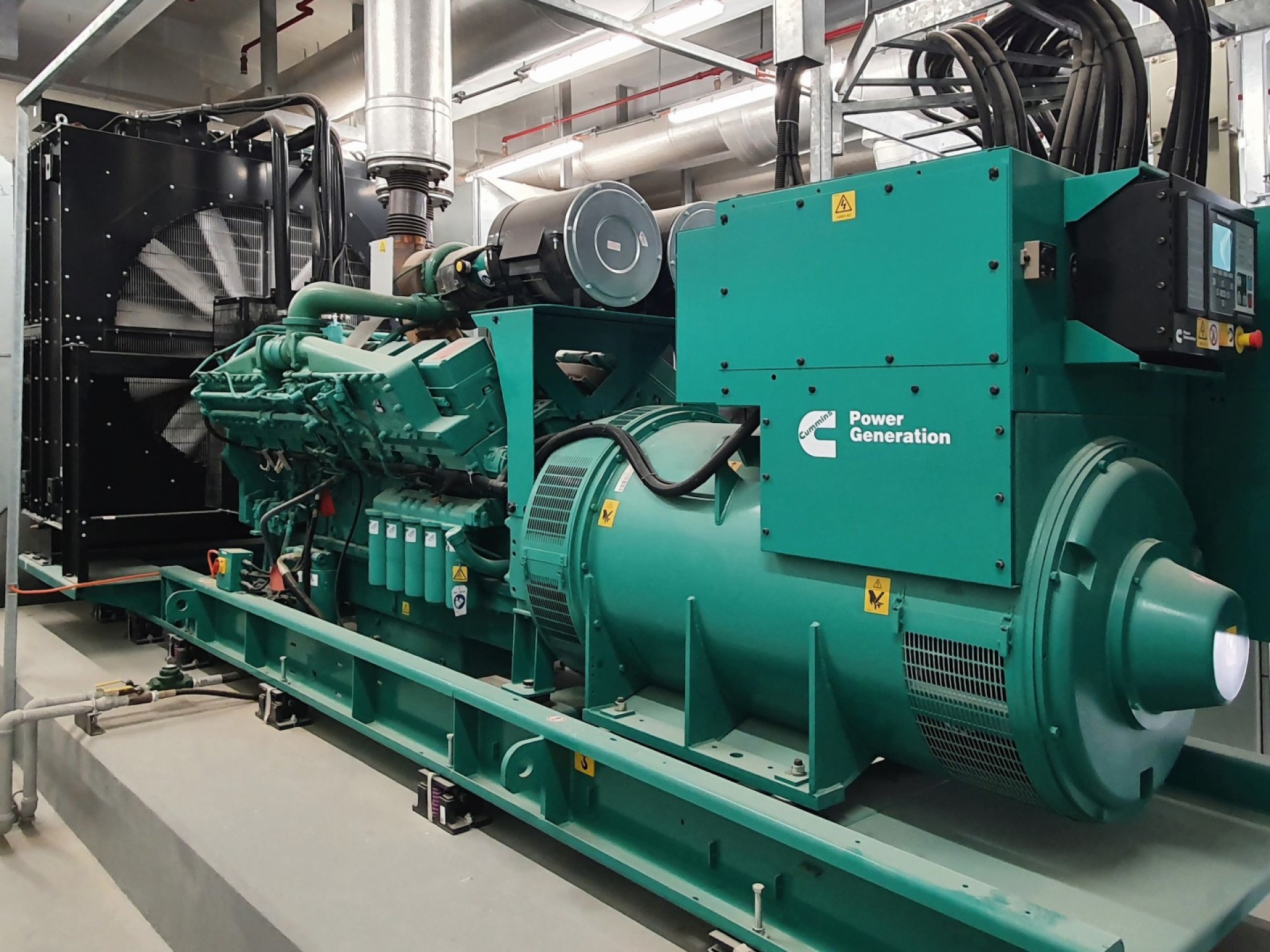 Cummins generator inside nursing facility in Qatar